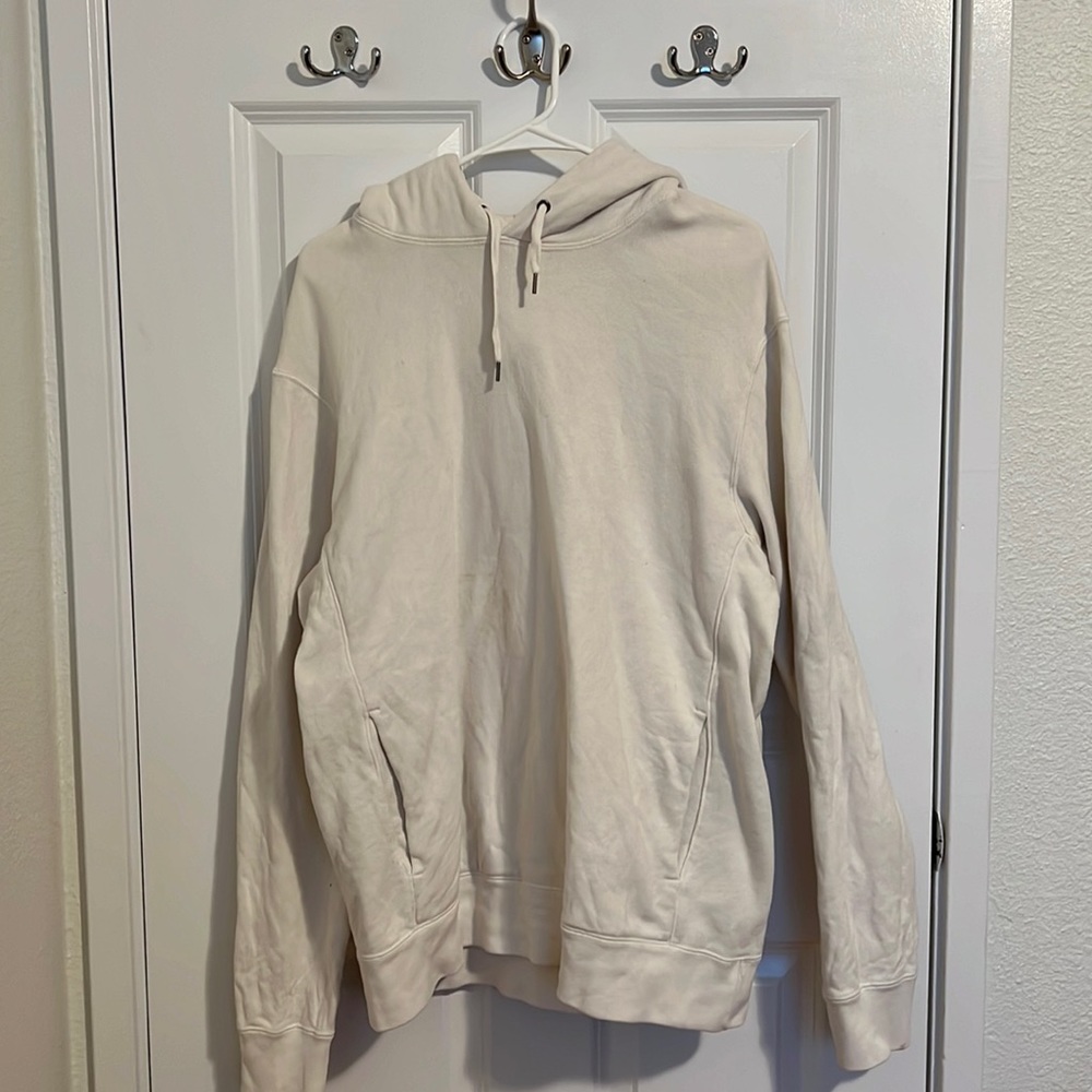 White Uniqlo Heavyweight Hoodie